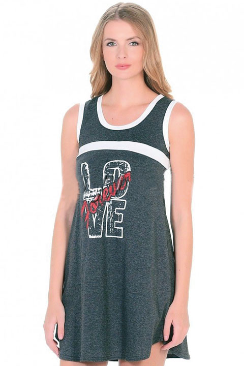 Фото товара 9180, домашняя туника из хлопковой ткани